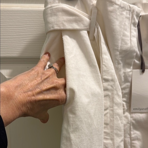 White Wide Leg Pants with Relaxed Fit - Picture 9 of 16